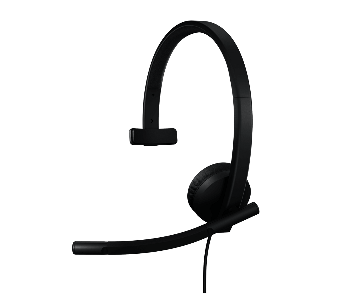 Logitech Wired H570e UC Stereo USB Headset (Black) - view 3