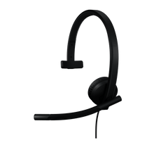 Logitech Wired H570e UC Stereo USB Headset (Black) - view 3