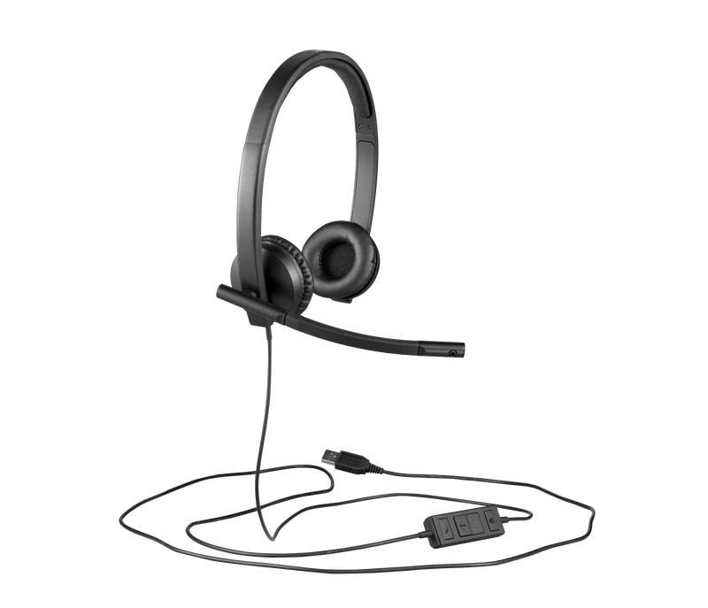 Logitech Wired H570e UC Stereo USB Headset (Black) - view 8