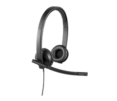 Logitech Wired H570e UC Stereo USB Headset (Black) - view 5
