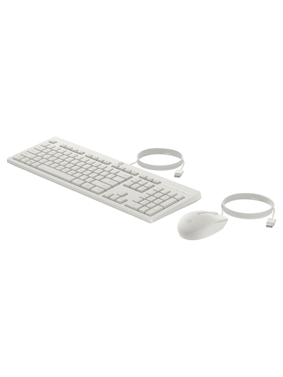 HP 225 Wired Keyboard and Mouse Combo, USB - White - view 2