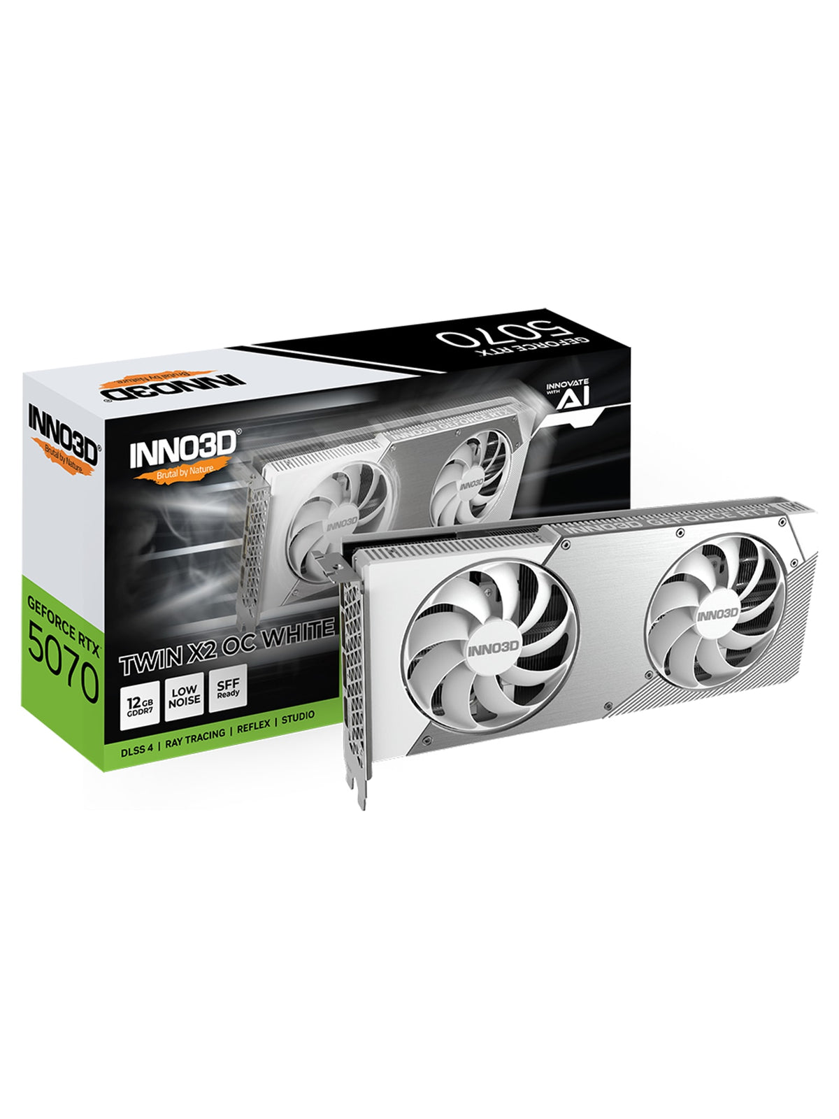 INNO3D GeForce RTX 5070 TWIN X2 OC WHITE 12GB GDDR7 - view 4