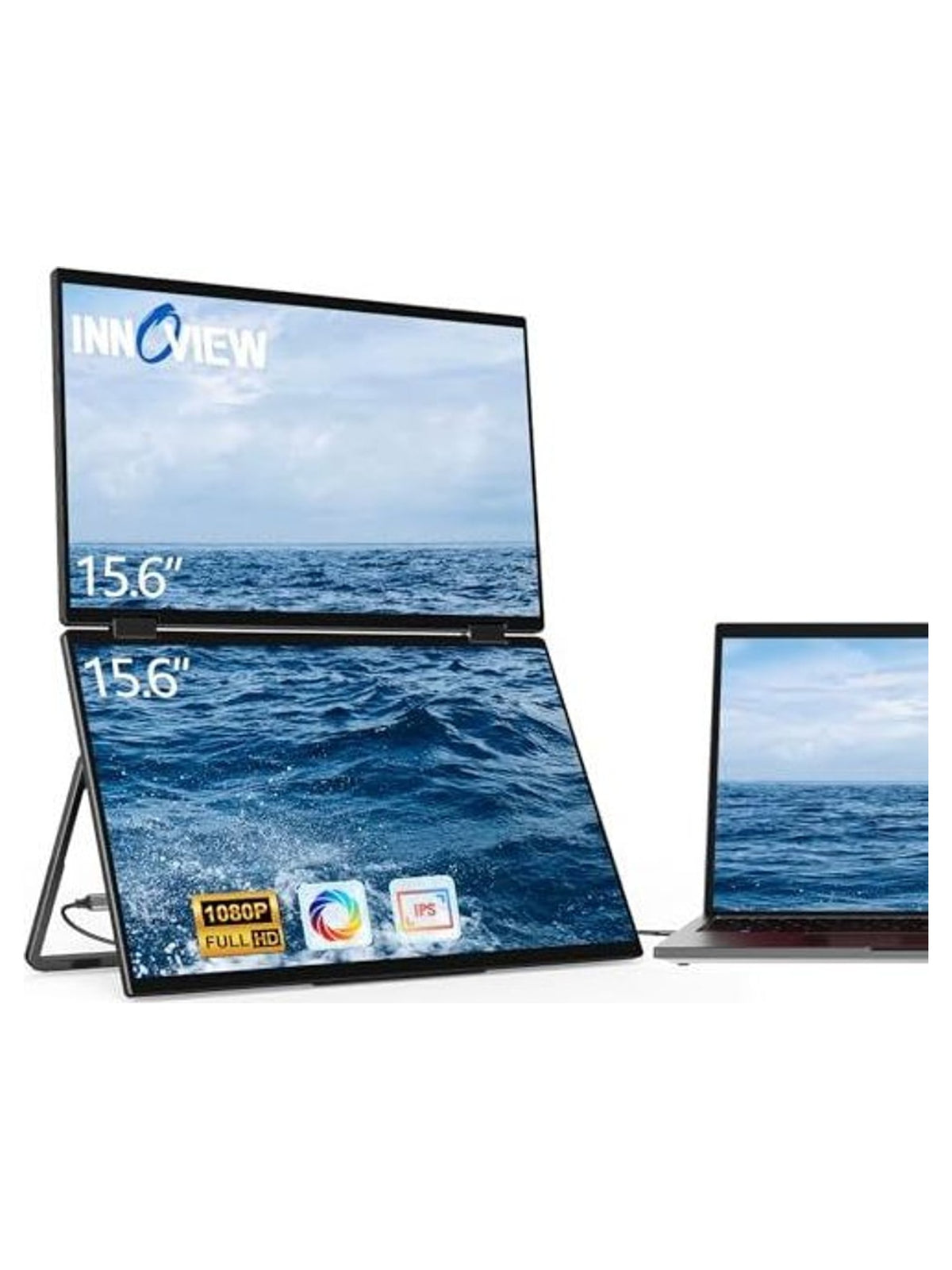 InnoView 15.6" FHD IPS Dual-Screen Portable Monitor (INVPM009)
