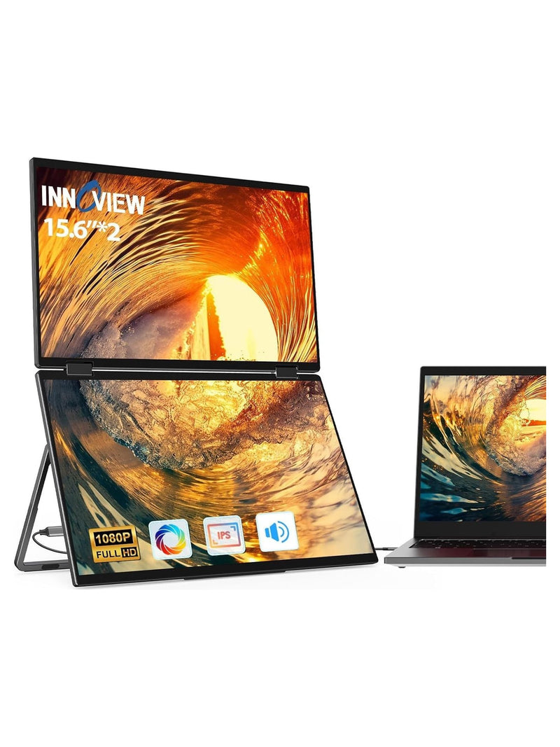 InnoView 15.6" FHD IPS Dual-Screen Portable Monitor (INVPM009) - view 2