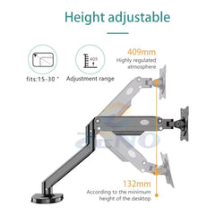 KALOC Adjustable Single Arm for Laptops up to 17.3 Inches