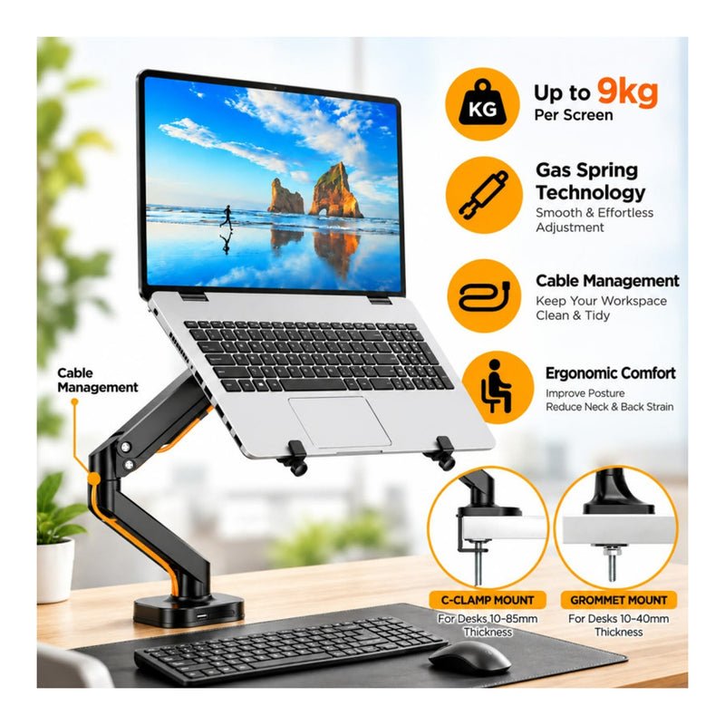 KALOC Adjustable Single Arm for Laptops up to 17.3 Inches - view 6