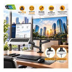 KALOC DH200 H2 STUDIO PRO Dual Monitor & Laptop Arm - view 5