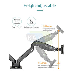KALOC DS110-2B PRO ERGO Dual Monitor Arm - view 4