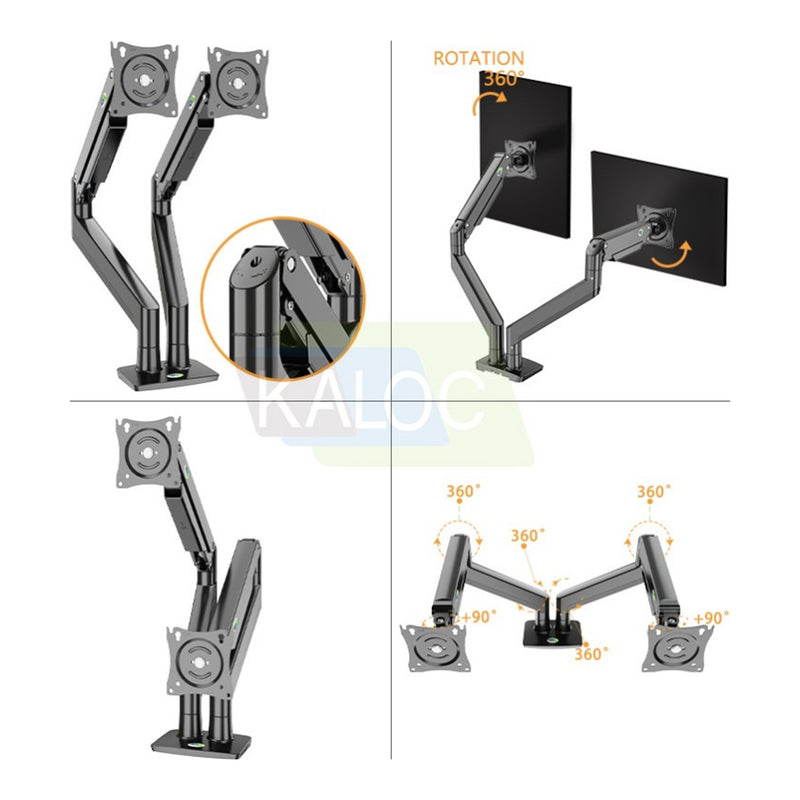 KALOC DS160-2B PRO ERGO Dual Monitor Arm - view 5