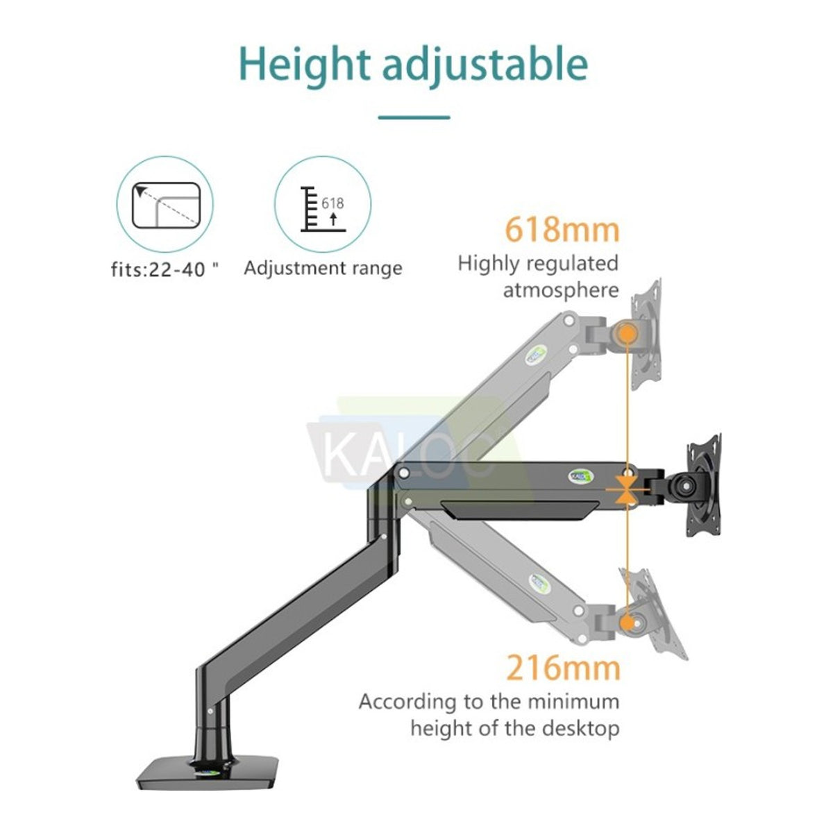 KALOC DS160 STUDIO MASTER Ergonomic Monitor Arm - view 3
