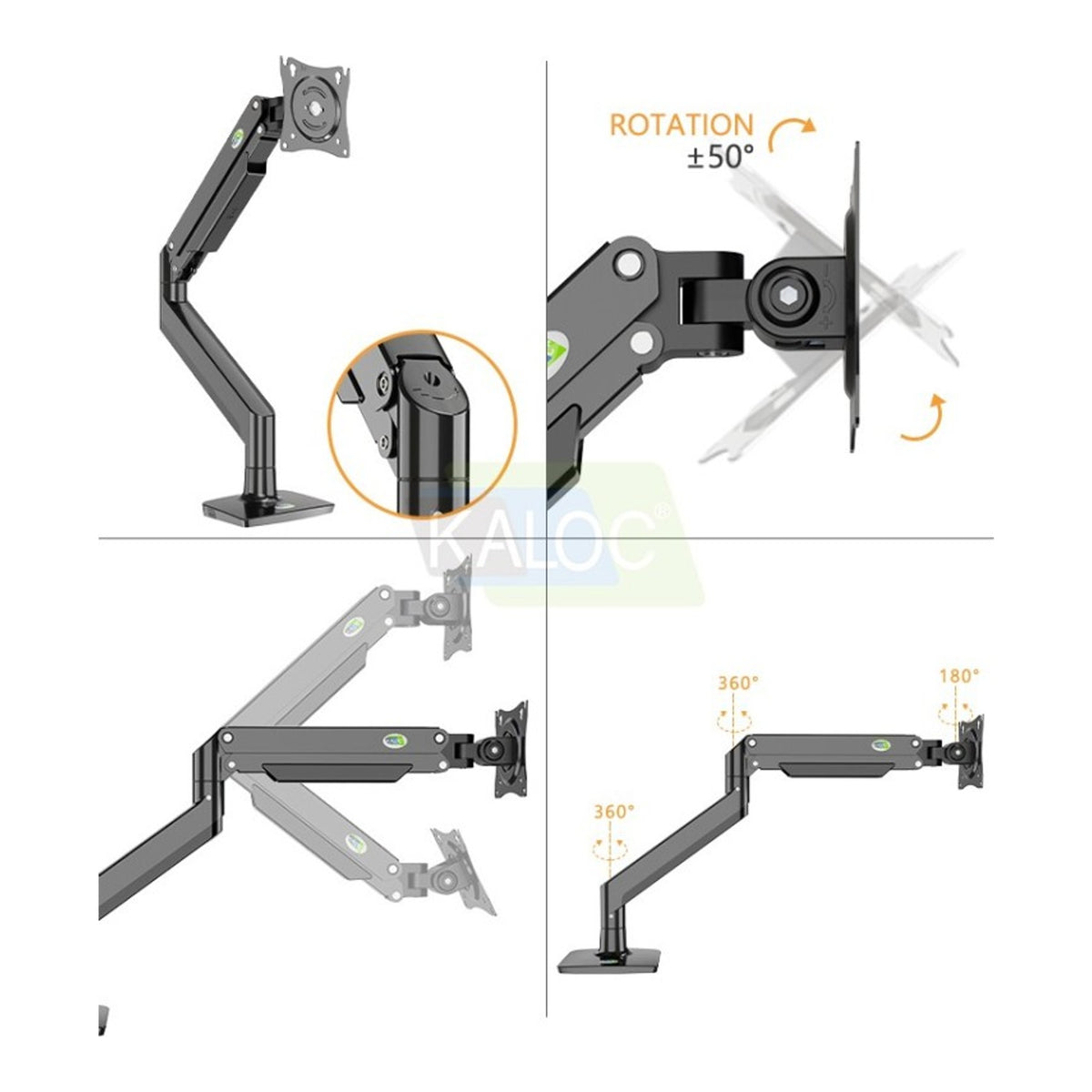 KALOC DS160 STUDIO MASTER Ergonomic Monitor Arm - view 7
