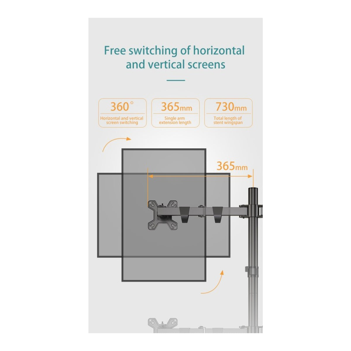 KALOC DW240J Adjustable 4 Monitor Arm - view 8