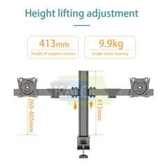 KALOC DZ220J IRONBOUND Stability DUAL Monitor Arm - view 3