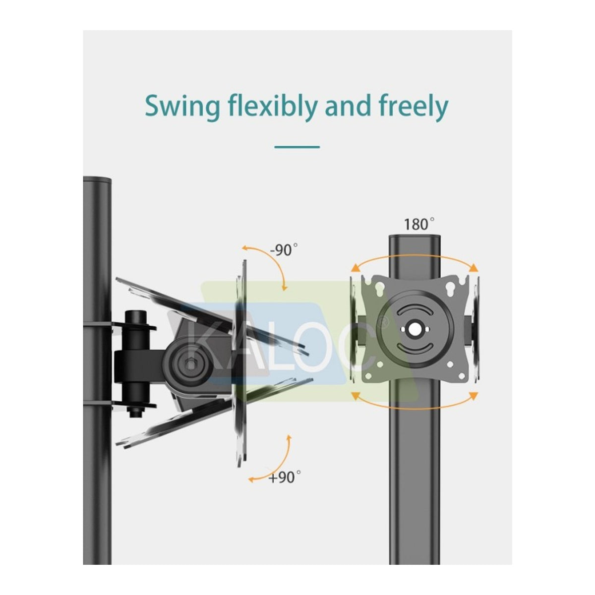 KALOC DZ220T IRONBOUND Stability DUAL Monitor Arm - view 3