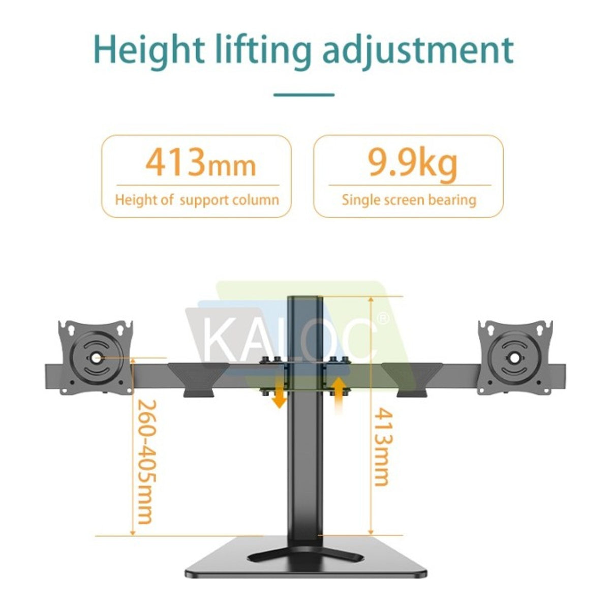 KALOC DZ220T IRONBOUND Stability DUAL Monitor Arm - view 6