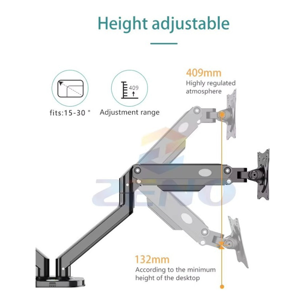 KALOC Ergonomic Dual Monitor & Laptop Arm - view 4