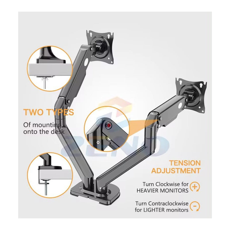 KALOC Ergonomic Dual Monitor & Laptop Arm - view 8