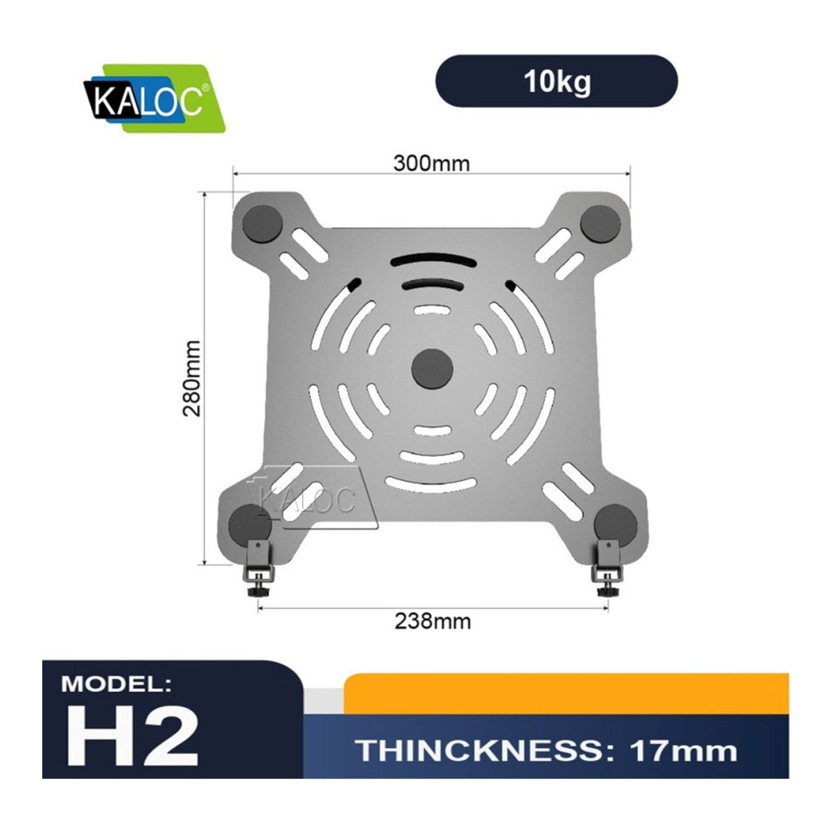 KALOC KLC-H2 Laptop Stand Holder Compatible with any Monitor Arm Model - view 6