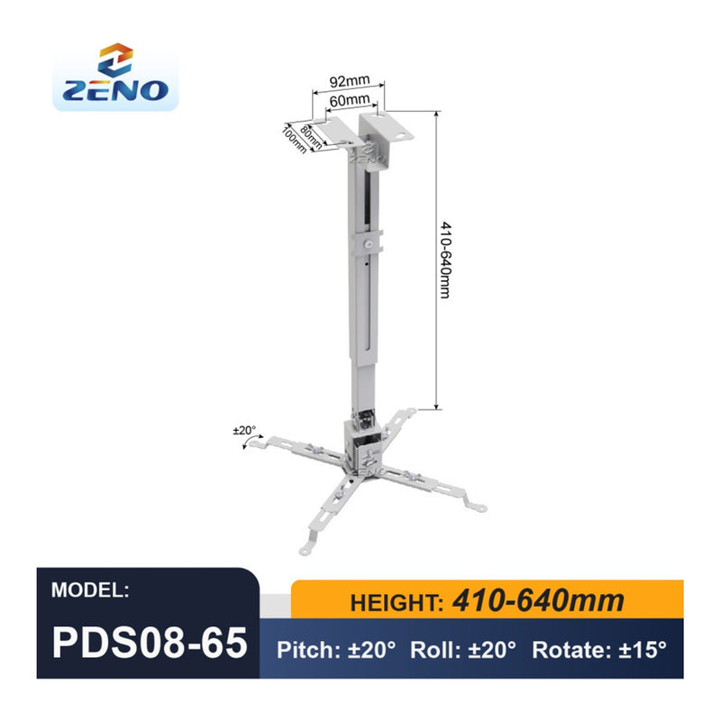 KALOC/ZENO PDS08-65W Wall and Ceiling Projector Arm Bracket - view 6