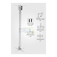 KALOC/ZENO T818-4/W Wall and Ceiling Projector Arm Bracket - view 8