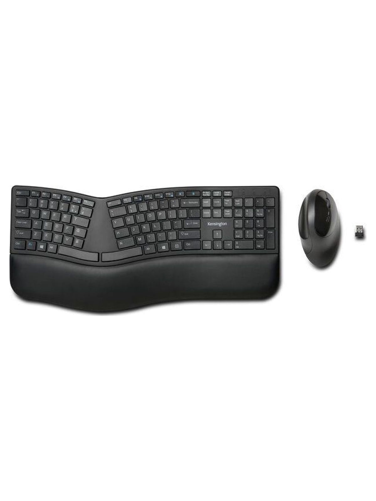 Kensington Pro Fit Ergo Wireless Keyboard and Vertical Mouse Combo, Bluetooth + 2.4 GHz - Black - view 3
