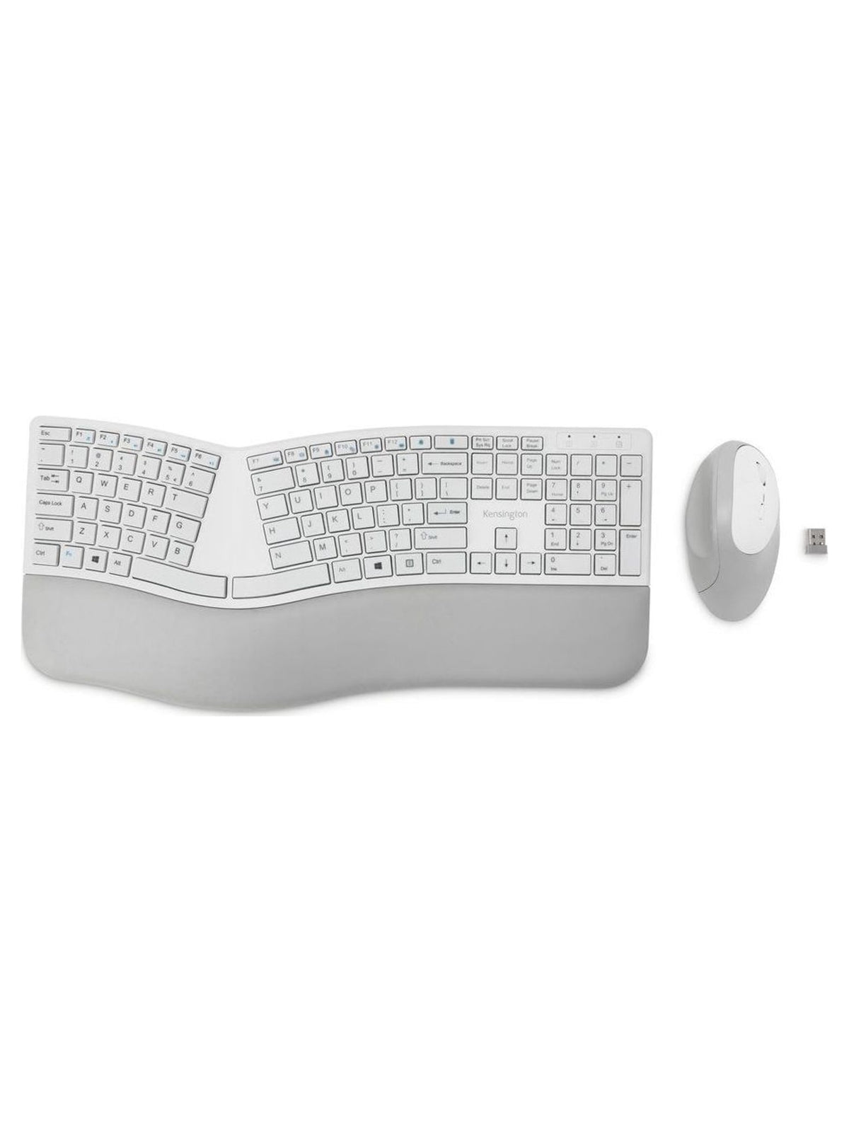 Kensington Pro Fit Ergo Wireless Keyboard and Vertical Mouse Combo, Bluetooth + 2.4 GHz - Grey - view 8