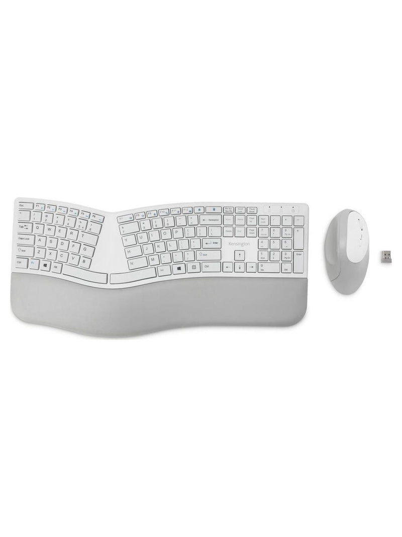 Kensington Pro Fit Ergo Wireless Keyboard and Vertical Mouse Combo, Bluetooth + 2.4 GHz - Grey - view 8