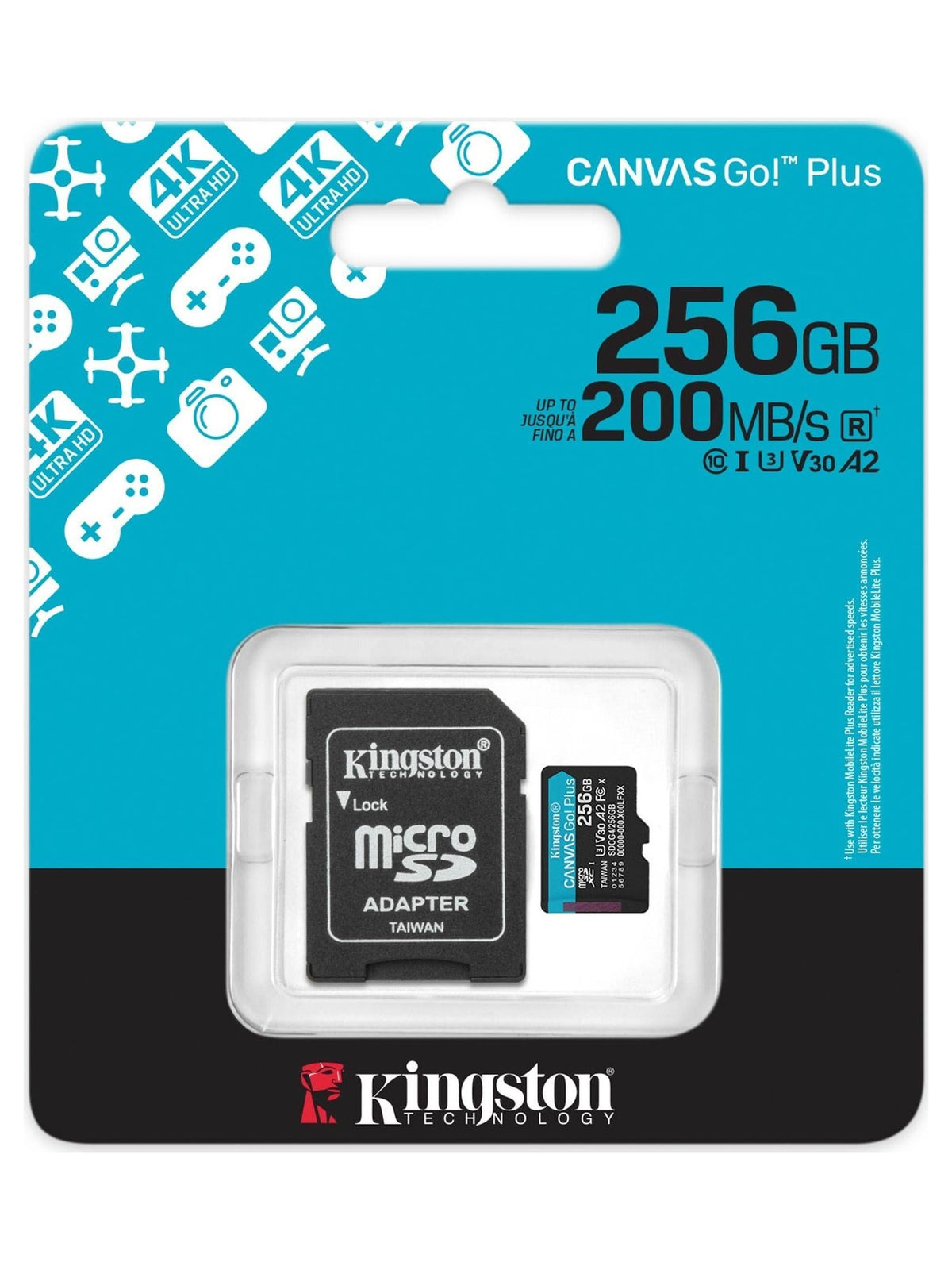 Kingston Canvas Go! Plus 64GB microSD Card with SD Adapter - view 3