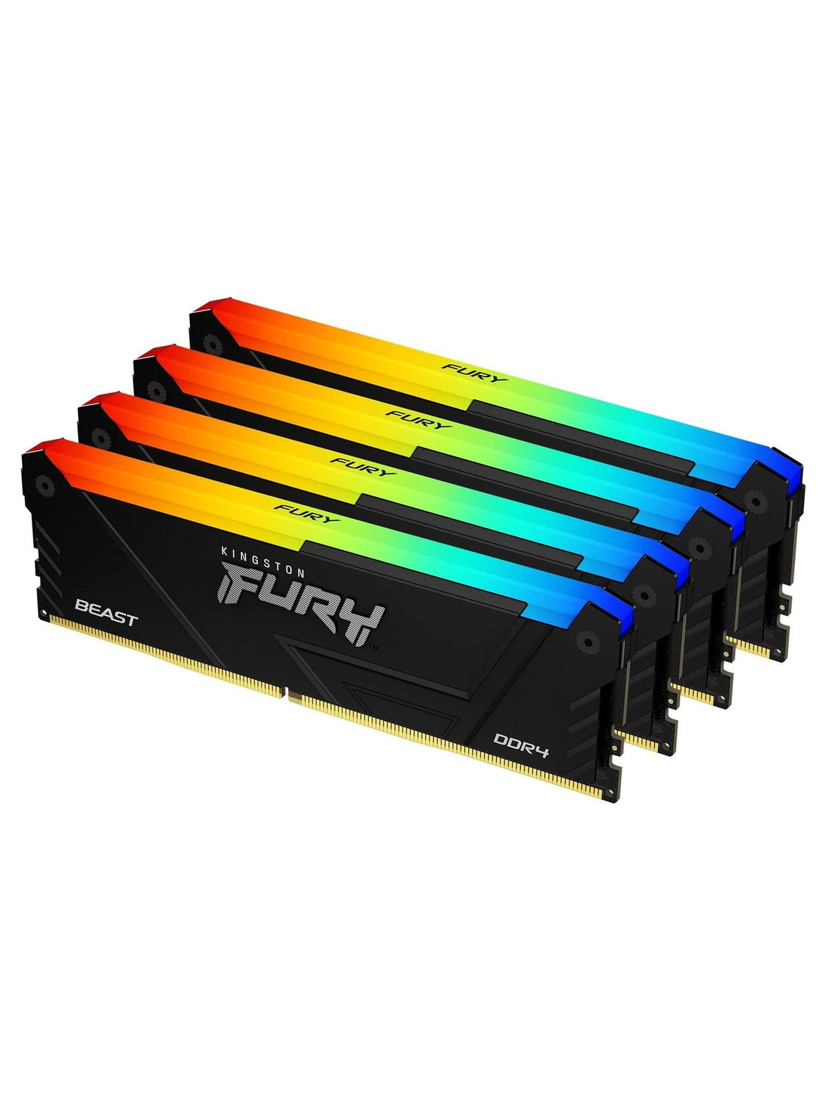 Kingston FURY Beast 128GB (4x32GB) DDR4 3200MHz CL16 Desktop RAM (DIMM) - Black RGB - view 5