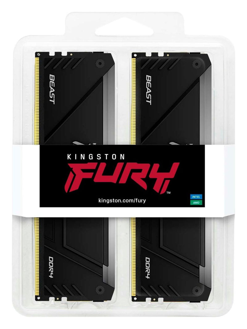 Kingston FURY Beast 16GB (2x8GB) DDR4 3200MHz CL16 Desktop RAM (DIMM) - Black RGB - view 6