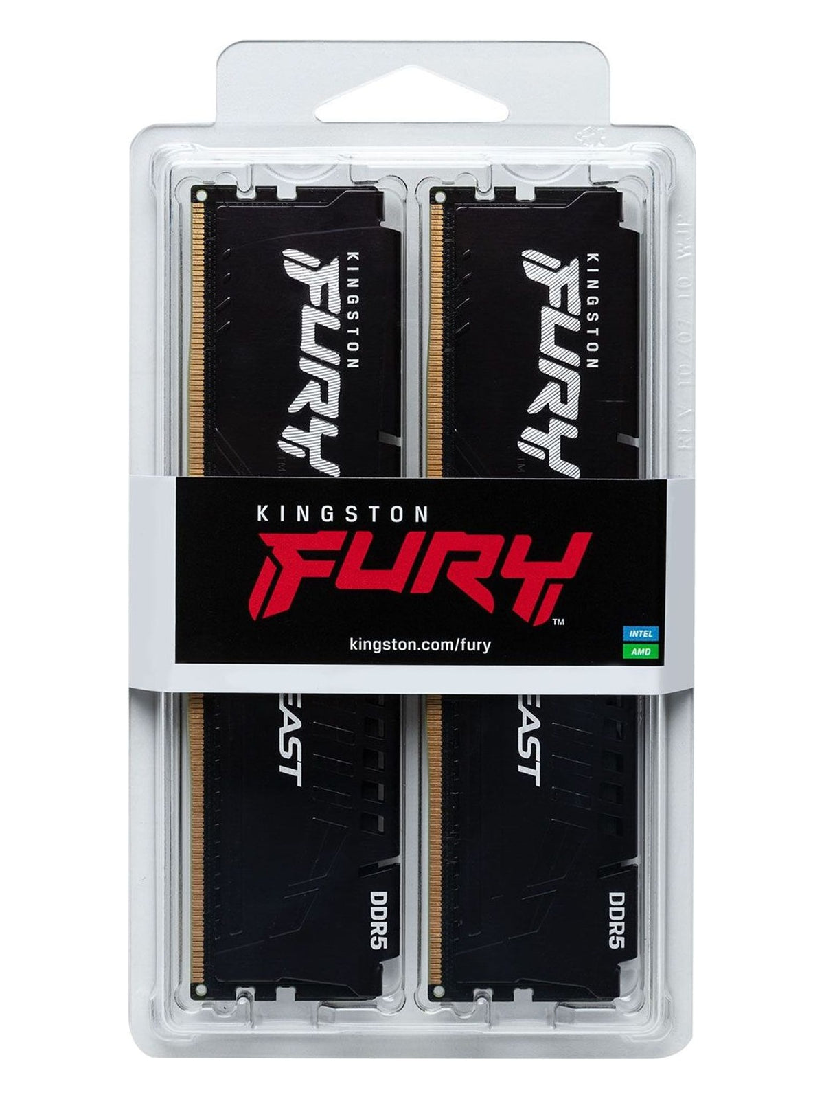 Kingston FURY Beast 16GB (2x8GB) DDR5 6000MHz CL30 Desktop RAM (DIMM) - Black - view 3
