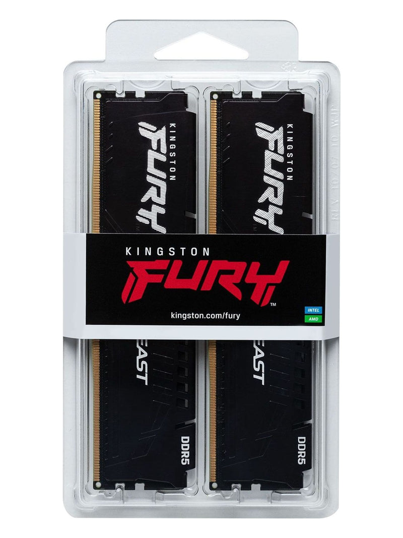 Kingston FURY Beast 16GB (2x8GB) DDR5 6000MHz CL30 Desktop RAM (DIMM) - Black - view 3
