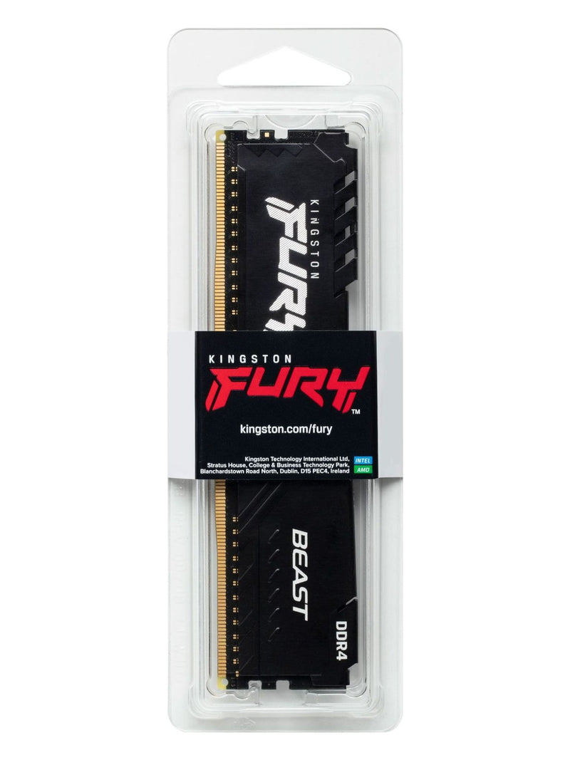 Kingston FURY Beast 16GB DDR4 3200MHz CL16 Desktop RAM (DIMM, 1Rx8) - Black - view 3