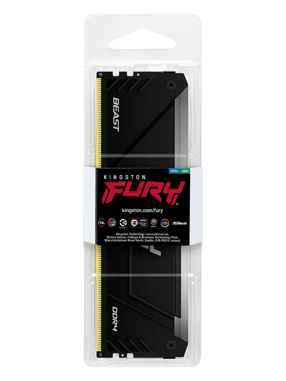 Kingston FURY Beast 16GB DDR4 3200MHz CL16 Desktop RAM (DIMM, 2Rx8) - Black RGB - view 6