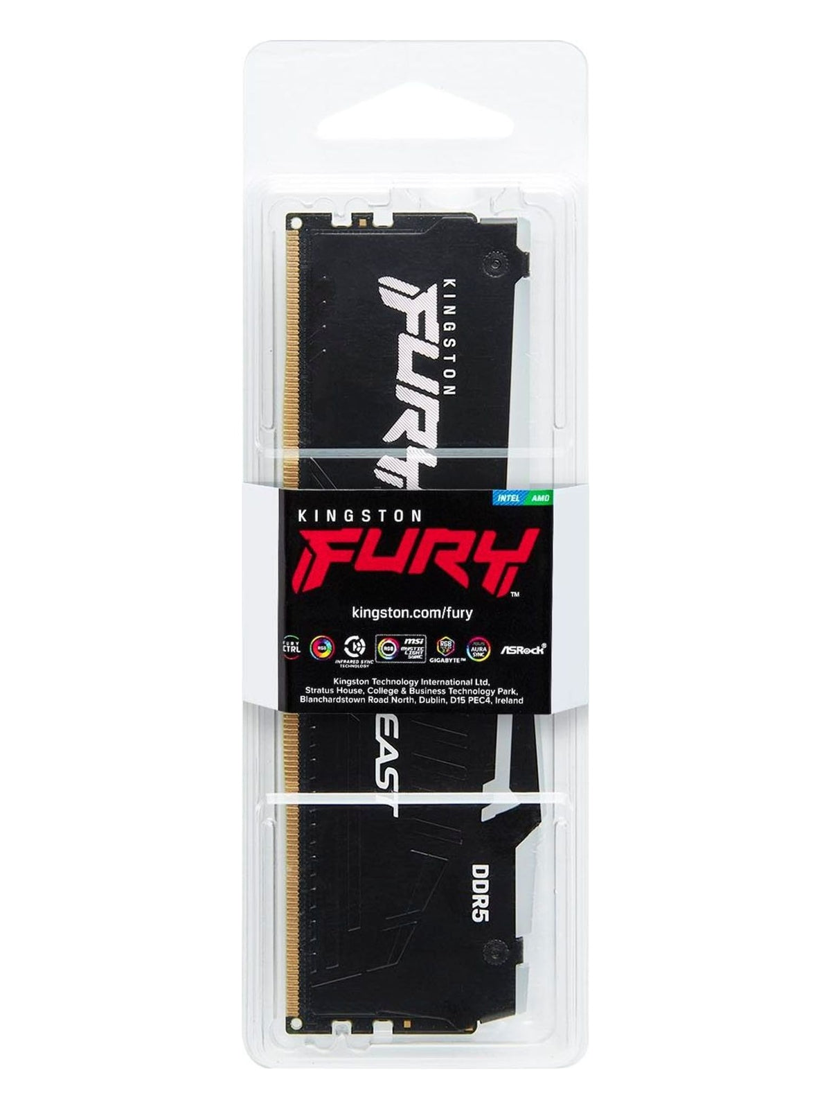 Kingston FURY Beast 16GB DDR5 6000MHz CL30 Desktop RAM (DIMM) - Black RGB - view 6