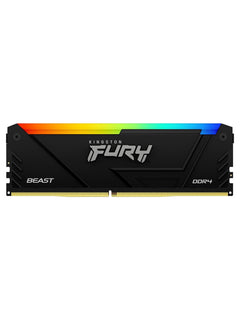Kingston FURY Beast 64GB (4x16GB) DDR4 3200MHz CL16 Desktop RAM (DIMM) - Black RGB - view 4