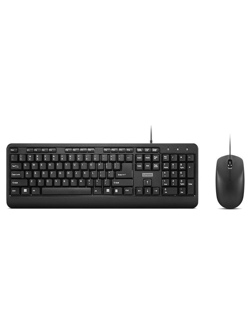 Lenovo 160 Wired Keyboard and Mouse Combo, USB