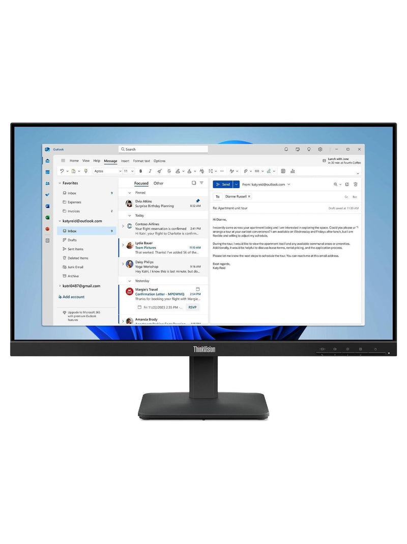 Lenovo ThinkVision S24-4e 23.8" FHD 100Hz IPS Monitor - view 2