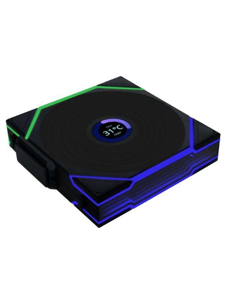 Lian Li UNI FAN TL LCD Wireless 120mm ARGB Fan with LCD Screen - Single Fan Black
