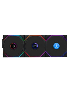 Lian Li UNI FAN TL LCD Wireless 120mm ARGB Fan with LCD Screen - Triple Pack + Controller Black - view 3