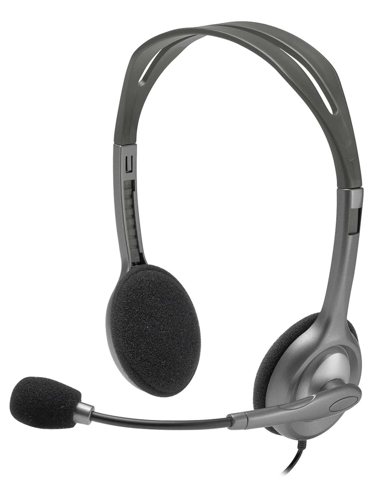 Logitech H110 Wired Stereo Headset with Rotating Mic, Dual 3.5mm Plugs