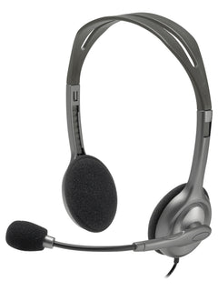 Logitech H110 Wired Stereo Headset with Rotating Mic, Dual 3.5mm Plugs