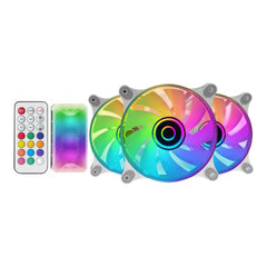 Mars Gaming MF-3D KIT 3x 120mm Infinity Mirror ARGB Fans with Controller & Remote - view 4
