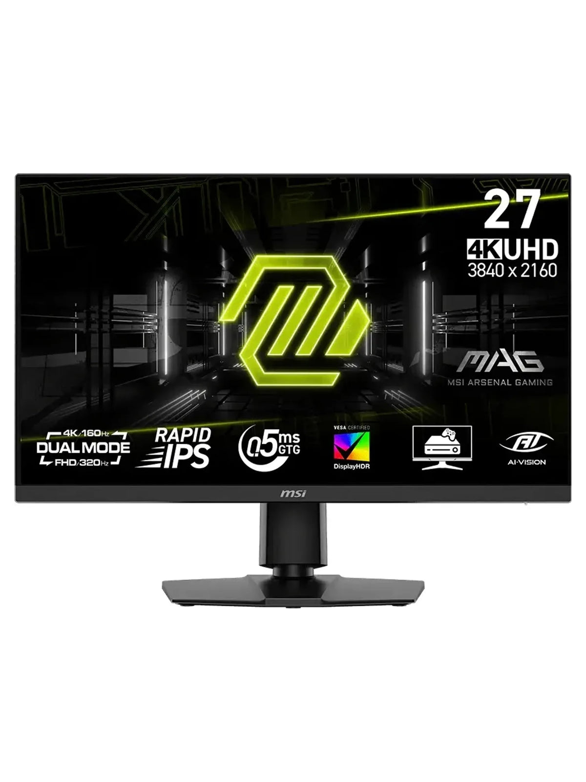 MSI 27" MAG 272URDF E16 4K 160Hz / FHD 320Hz Dual Mode Rapid IPS Gaming Monitor