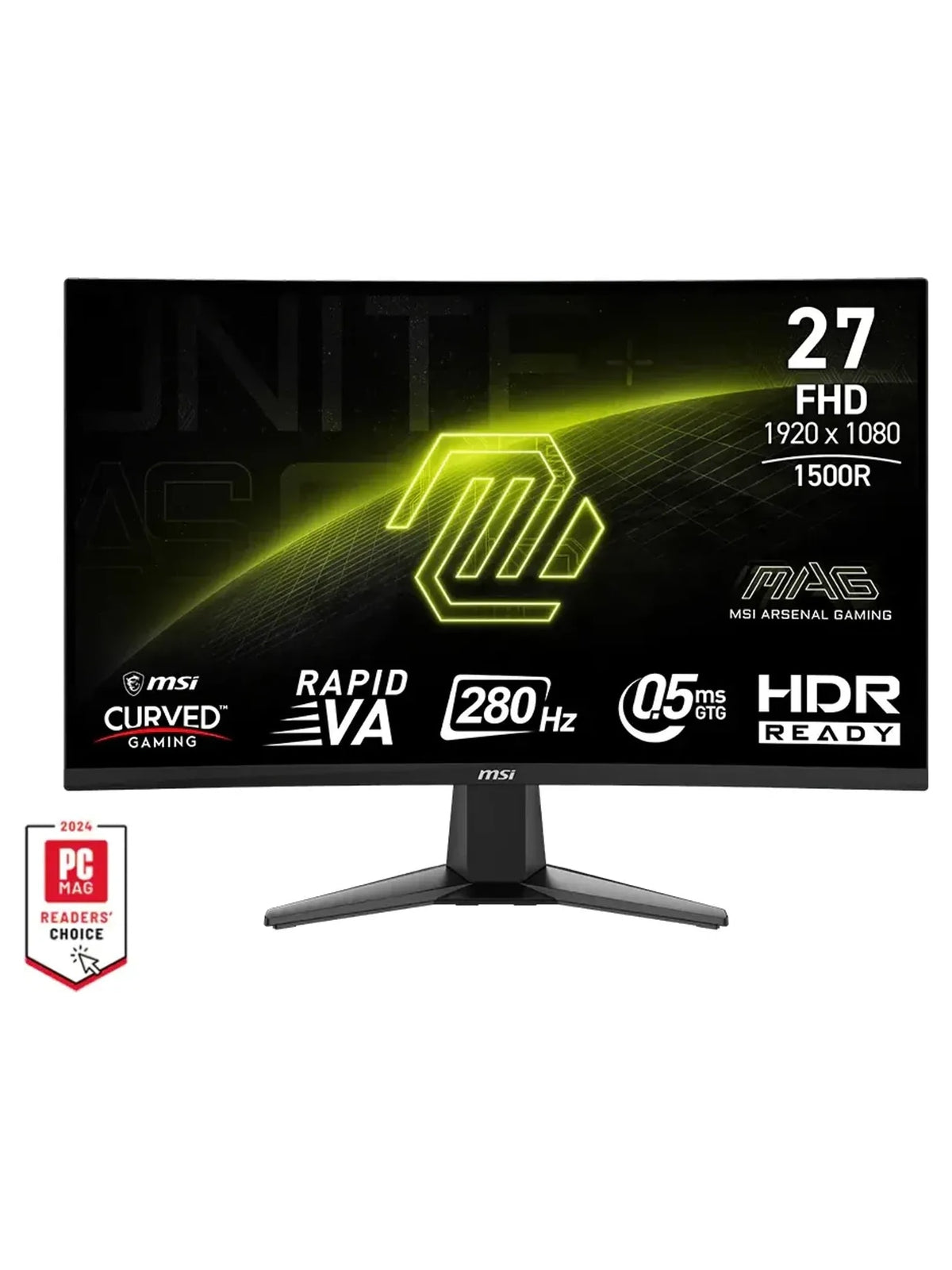 MSI 27" MAG 276CXF Full HD 280Hz Curved Rapid VA Gaming Monitor