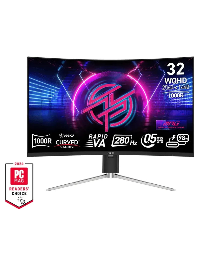 MSI 31.5" MPG 325CQRXF WQHD 280Hz Curved Rapid VA Gaming Monitor