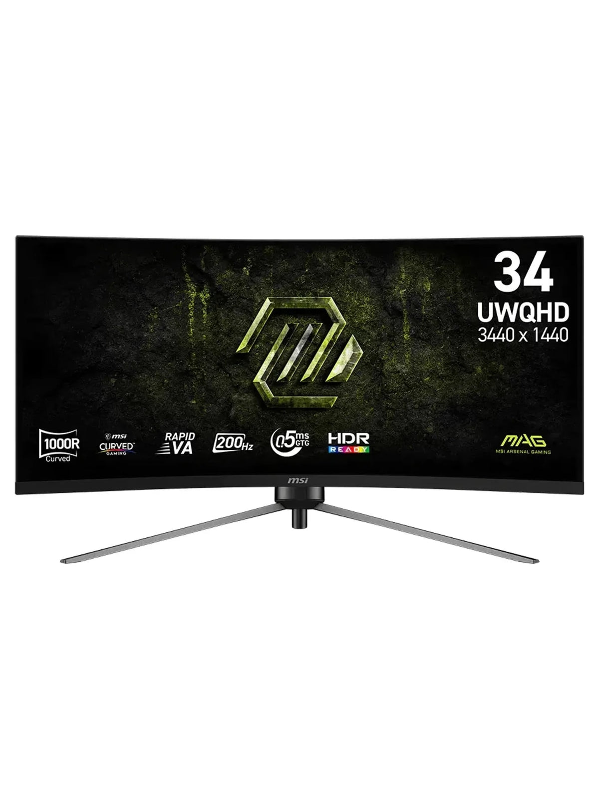 MSI 34" MAG 345CQRF E20 UWQHD 200Hz Curved Rapid VA Gaming Monitor