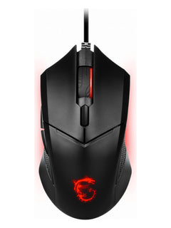 MSI Clutch GM08 Wired Gaming Mouse, 4200 DPI, Adjustable Weights, Red LED