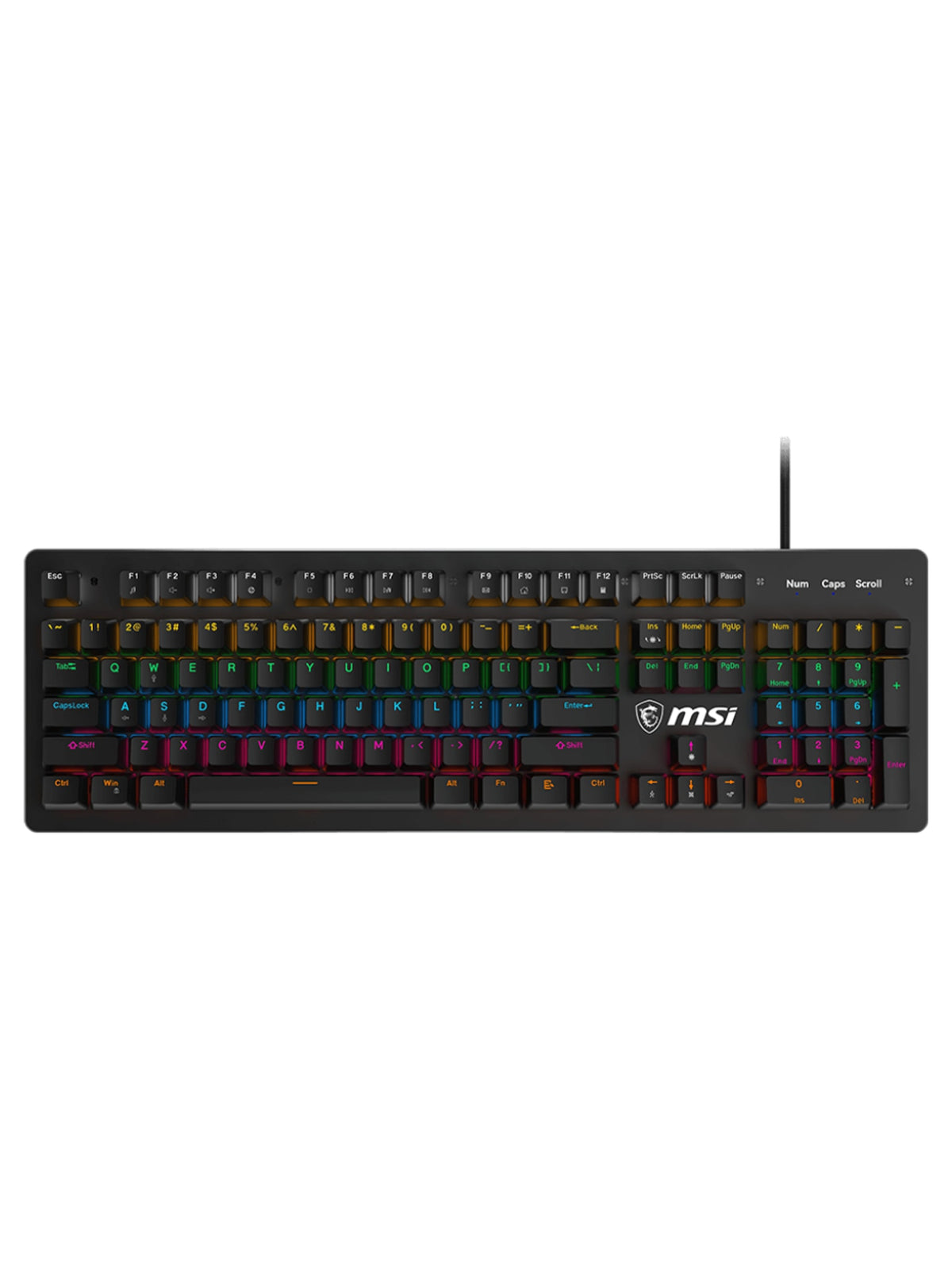 MSI FORGE GK300 Wired Mechanical Gaming Keyboard, 9-Mode RGB, Anti-Ghosting