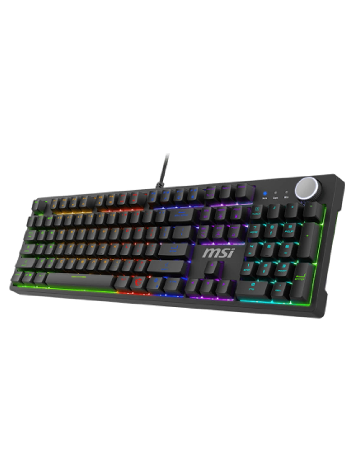 MSI FORGE GK320 Wired Mechanical Gaming Keyboard, Hot-Swappable, RGB, Volume Wheel - view 2